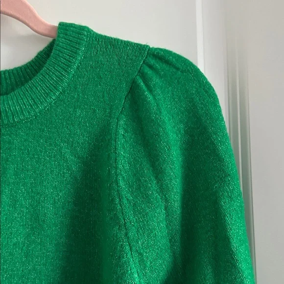CeCe Brand Woman’s Vibrant Green Crew Neck Sweater - Size XS - Picture 6 of 7